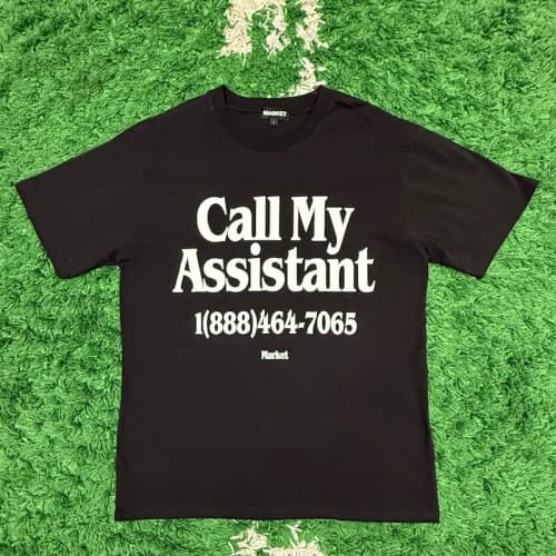 Market Call My Assistant T-Shirt Black