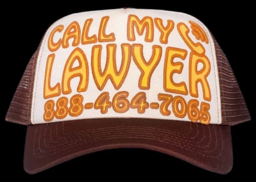 Market Call My Lawyer Trucker Hat Brown/Tan