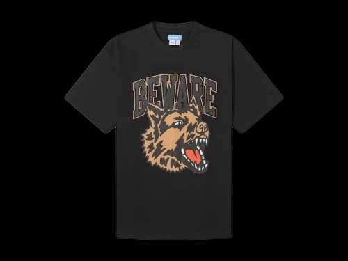 Market Classic Beware T-Shirt Washed Black