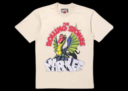 Market MKT Rolling Stones Dragon T-Shirt Cream