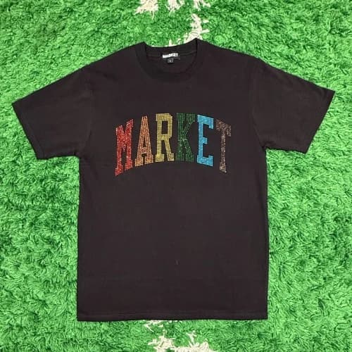 Market Rhinestone Arch T-Shirt Black