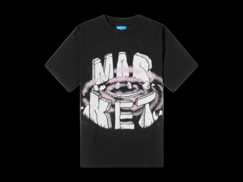 Market Smiley Portal T-Shirt Washed Black