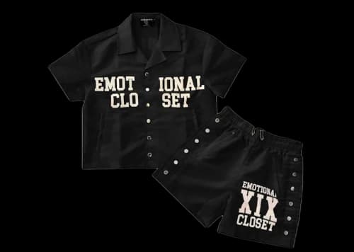 Mixed Emotion Backyard Nylon Short Set Black