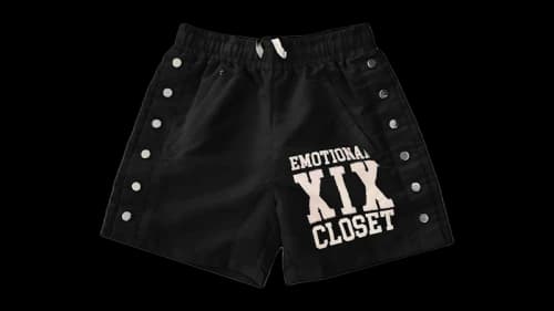 Mixed Emotion Backyard Nylon Shorts Black