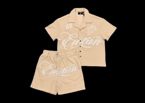 Mixed Emotion Signature Short Set Cream