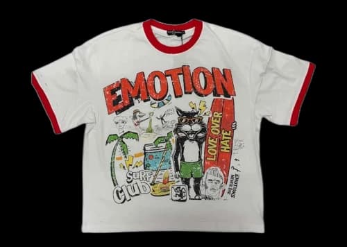 Mixed Emotion Surf Club Tee White/Red