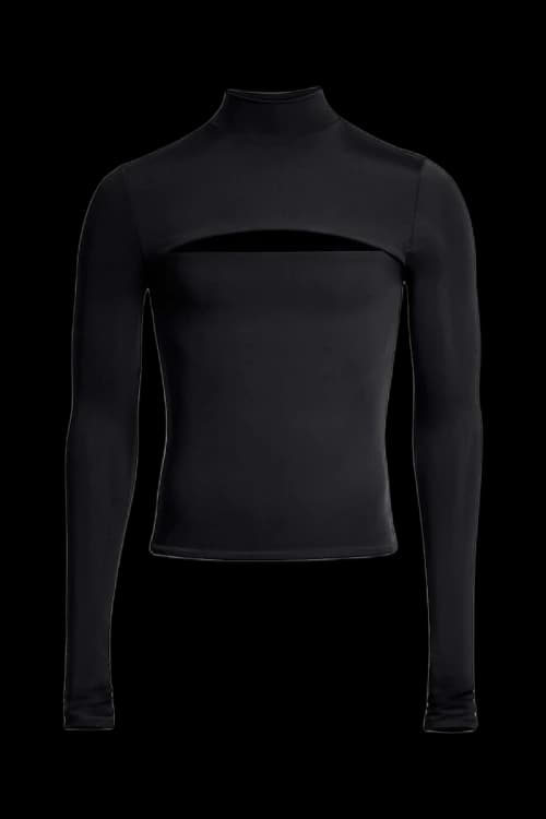 Mugler H&M Jersey Cut-Out Shirt (Mens) Black