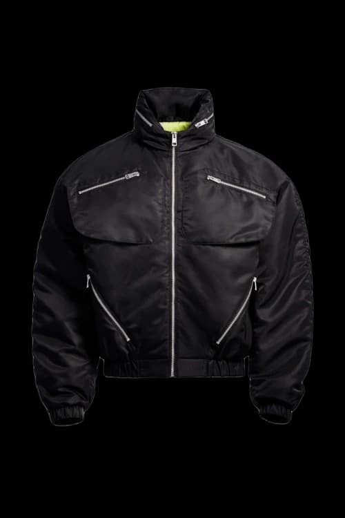 Mugler H&M Nylon Parachute Jacket (Mens) Black