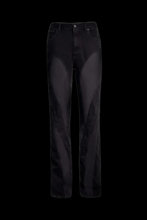 Mugler H&M Spiral-Panel Jeans (Mens) Black