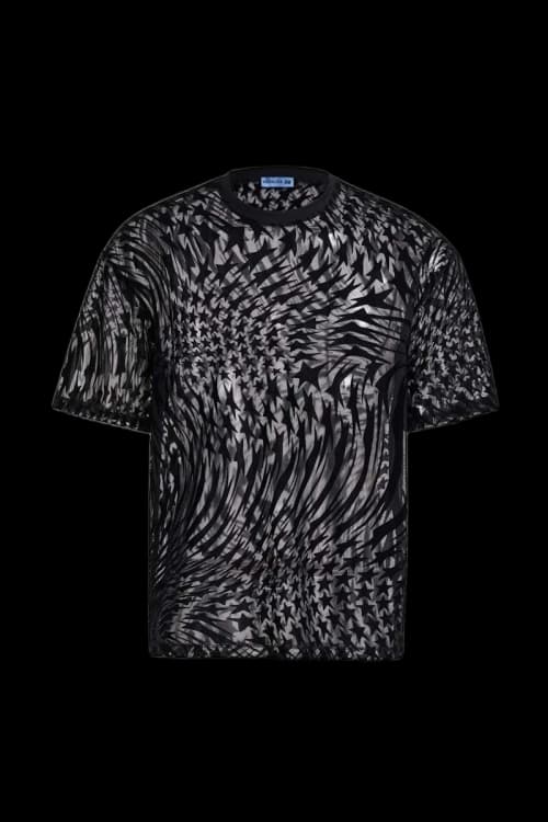 Mugler H&M Swirling Star Mesh T-shirt (Mens) Black
