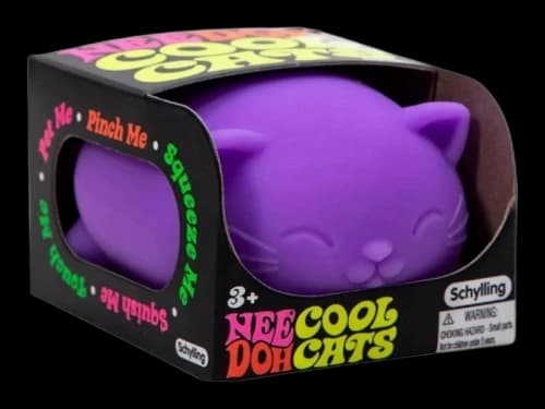 NeeDoh Cool Cat Squishy Fidget Toy Purple