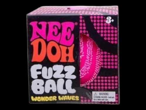 NeeDoh Fuzz Ball Wonder Waves Squishy Fidget Toy Pink