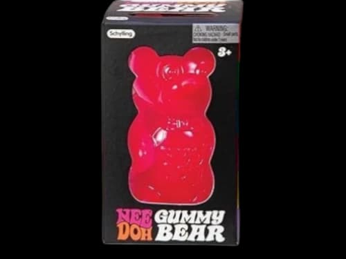 NeeDoh Gummy Bear Squishy Fidget Toy Red