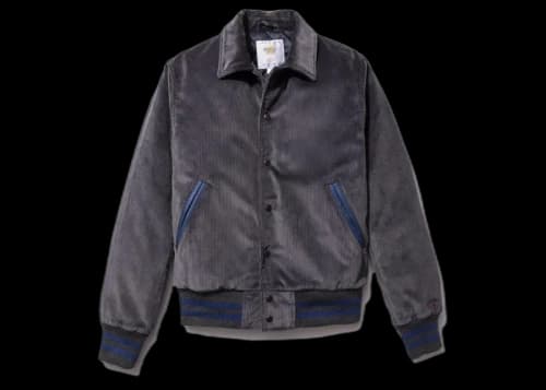 Noah Corduroy Varsity Jacket Grey