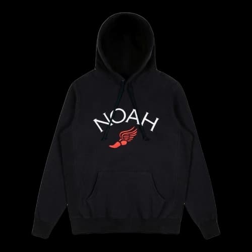 Noah Winged Foot Embroidered Hoodie Black