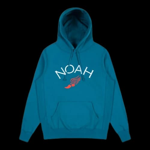 Noah Winged Foot Embroidered Hoodie Deep Lagoon