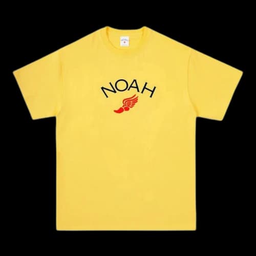 Noah Winged Foot Logo Tee (SS19) Yellow