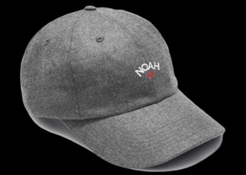 Noah Wool Core Logo 6-Panel Dark Heather