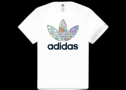 Noah x adidas Floral Paisley Logo Tee White