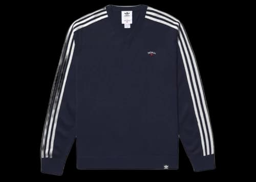 Noah x Adidas V-Neck Sweater Navy
