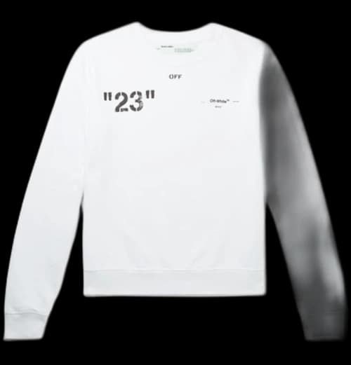 OFF-WHITE 23' Logo Print Sweatshirt White/Black
