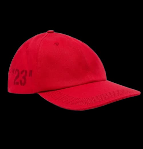 OFF-WHITE 23' Printed Baseball Hat Tonal Red