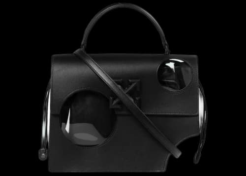 OFF-WHITE 2.8 Jitney Hole-Detail Crossbody Bag Black