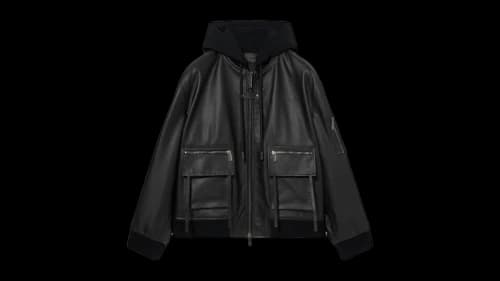 OFF-WHITE Book Fleece Hoodie Bomber Black