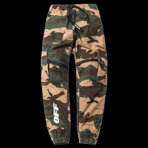 OFF-WHITE Camo Parachute Cargo Pants Green