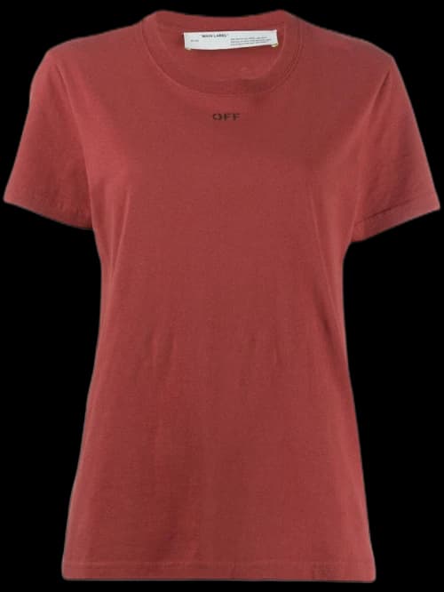 OFF-WHITE Floral Arrows Logo Tee Burgundy