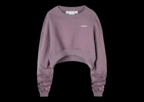 OFF-WHITE For All Crop Over Crewneck Violet