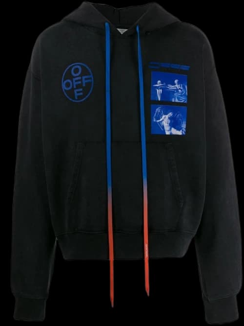 OFF-WHITE Hardcore Caravaggio Hoodie Black/Blue