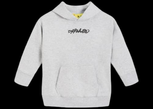 OFF-WHITE Kids Peace Hoodie Grey/Black