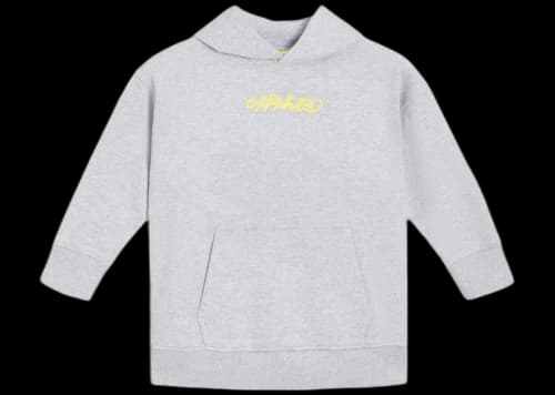 OFF-WHITE Kids Peace Hoodie Grey/Yellow