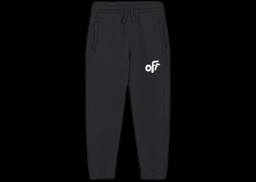 OFF-WHITE Kids Rounded Sweatpants Black/White