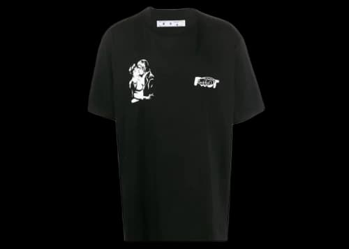 OFF-WHITE Kiss 21 Print Over-Fit T-shirt Black
