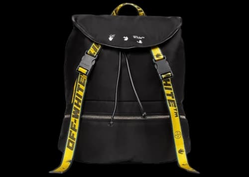 OFF-WHITE Logo Strap Backpack Black/Yellow
