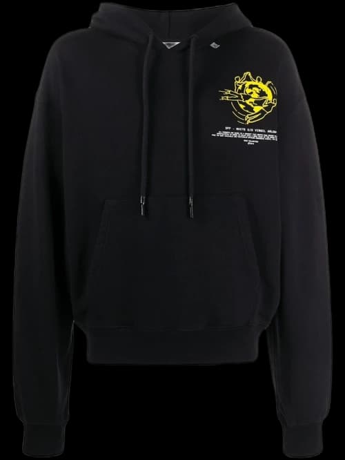 OFF-WHITE Multi Symbols Over Hoodie Black