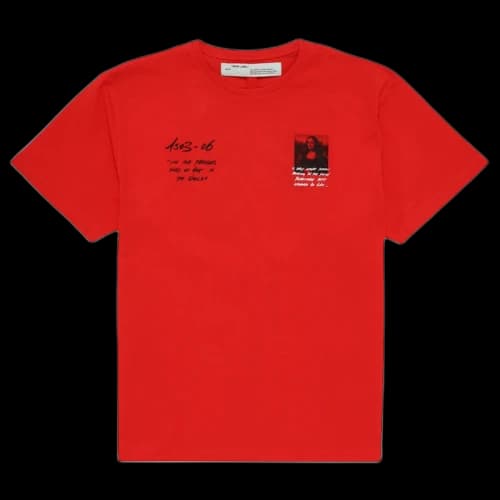 OFF-WHITE Slim Fit Monalisa Graphic Print T-Shirt Red