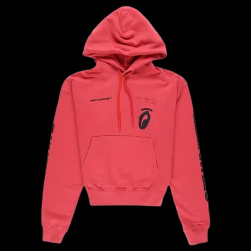 OFF-WHITE Splitted Arrows Hoodie Red/Black