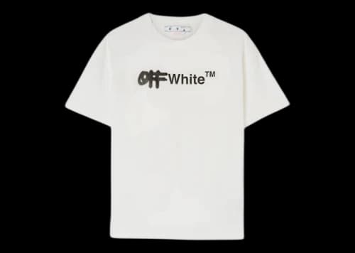 OFF-WHITE Spray Helv Casual Tee White/Black