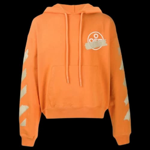 OFF-WHITE Tape Diag Arrows Hoodie Orange/Beige