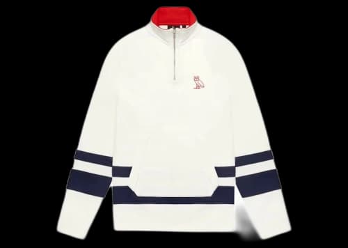 OVO 1/4 Zip Sweatshirt Cream
