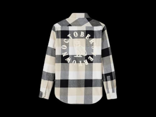 OVO Buffalo Plaid Flannel Shirt Black