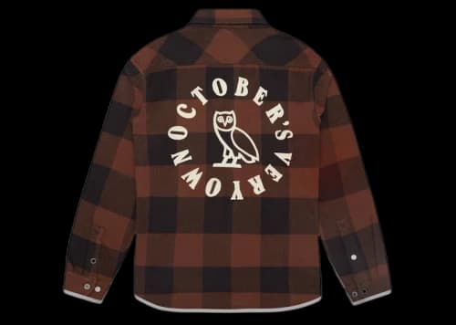 OVO Buffalo Plaid Flannel Shirt Brown