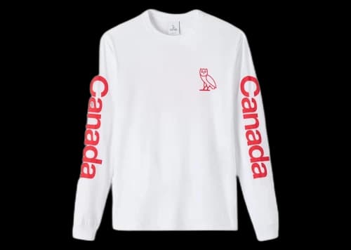 OVO Canada Day Canadian Exclusive L/S T-Shirt White