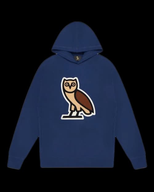 OVO Chenille Bubble Owl Hoodie Hoodie Navy