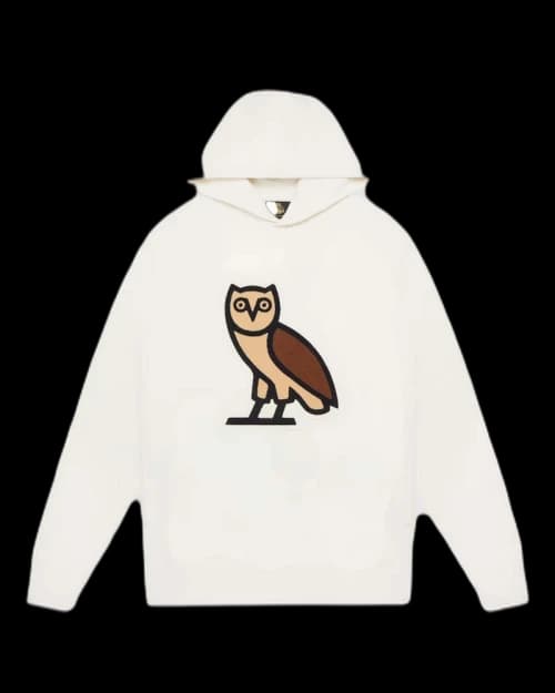 OVO Chenille Bubble Owl Hoodie White