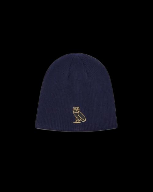 OVO Classic Owl Cuffless Beanie Navy
