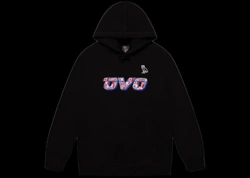 OVO Flag Runner Hoodie Black